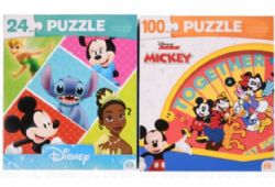 SPINMASTER CASSE-TÊTE 24 ET 100 PIÈCES - MICKEY ET SES AMIS DISNEY ASST #70251